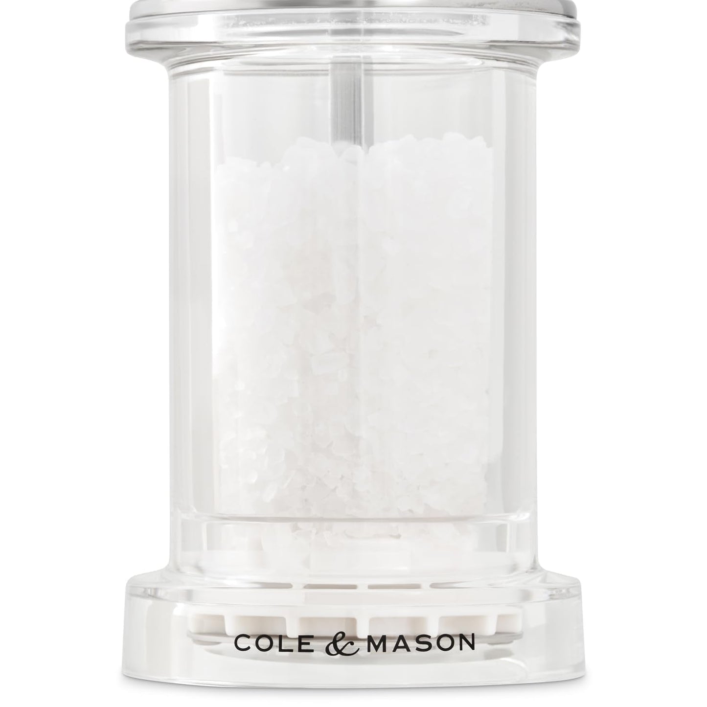 Cole & Mason 605 Refillable Spice Mill - Kitchen & Home Accessory - Salt & Pepper Grinder Set - Salt & Peppercorn Included - Acrylic - New Salt & Pepper Set 5.5"
