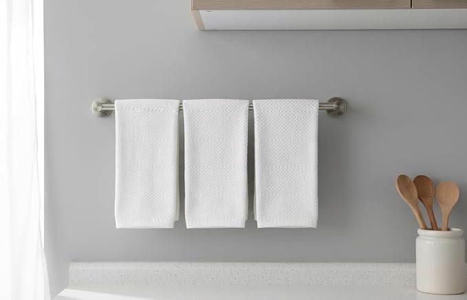 Serafina Home White Kitchen Hand Dish Towels: 100% Cotton Cloth Soft Cleaning