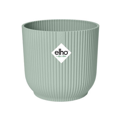 elho Vibes Fold Round 18 - Flower Pot from 100% Recycled Plastic - Indoor plant pot - Ø 18.4 x H 16.8 cm - Green/Sorbet Green
