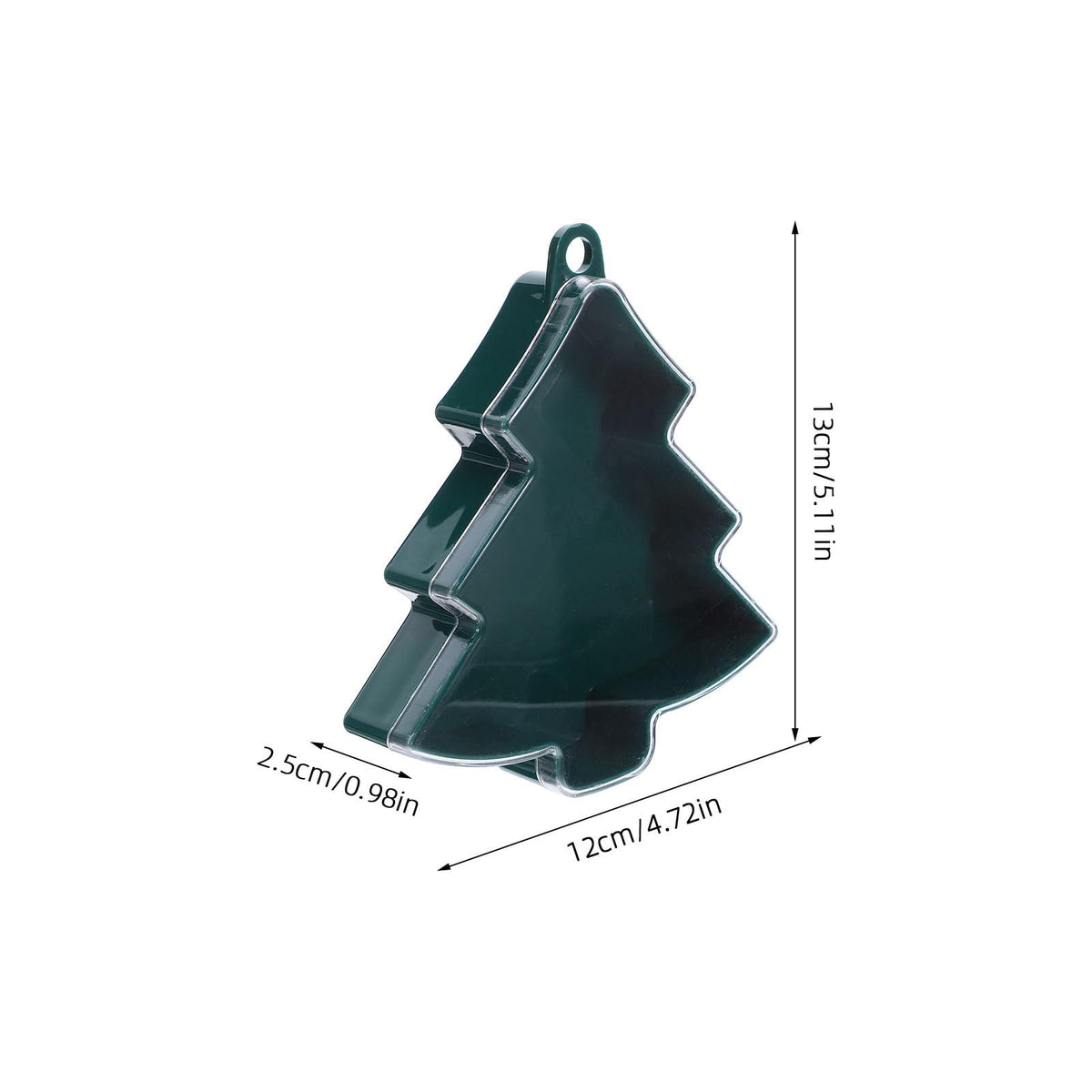 SAFIGLE Christmas Candy Boxes 10 Pack Tree Shaped Containers with Lids Plastic Fillable Candy Party Favor Boxes for Cookies Chocolates Snacks Hanging Holiday Decorations