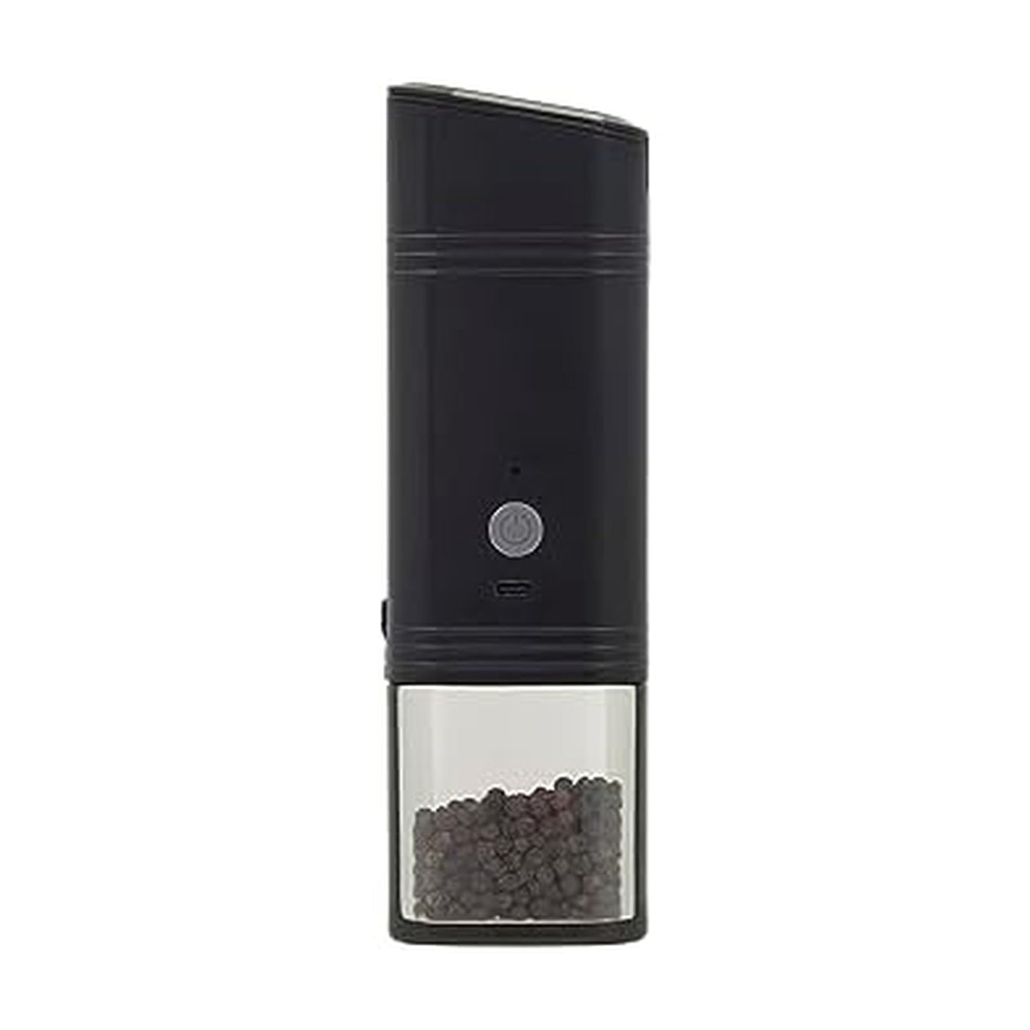 Kamenstein USB Rechargeable Gravity Feed Grinder, Filled With Peppercorns, Black