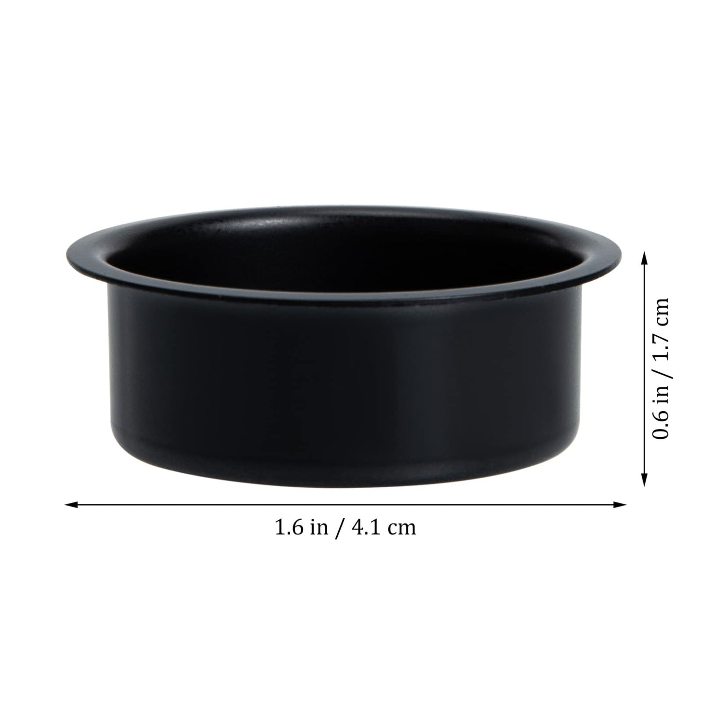 Uonlytech 5pcs Tea Light Tins Cups, Black Metal Tea Light Candle Holder Empty Scented Candle Cup DIY Candle Holders for Party Wedding Table Decoration