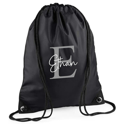 Chicken Craft Customisable Personalised Drawstring Bag - Ideal PE Kit, Gym, and Swimming Bag for Boys, Girls, Kids in Nursery and Primary School, Available with Monogrammed Initial and Name