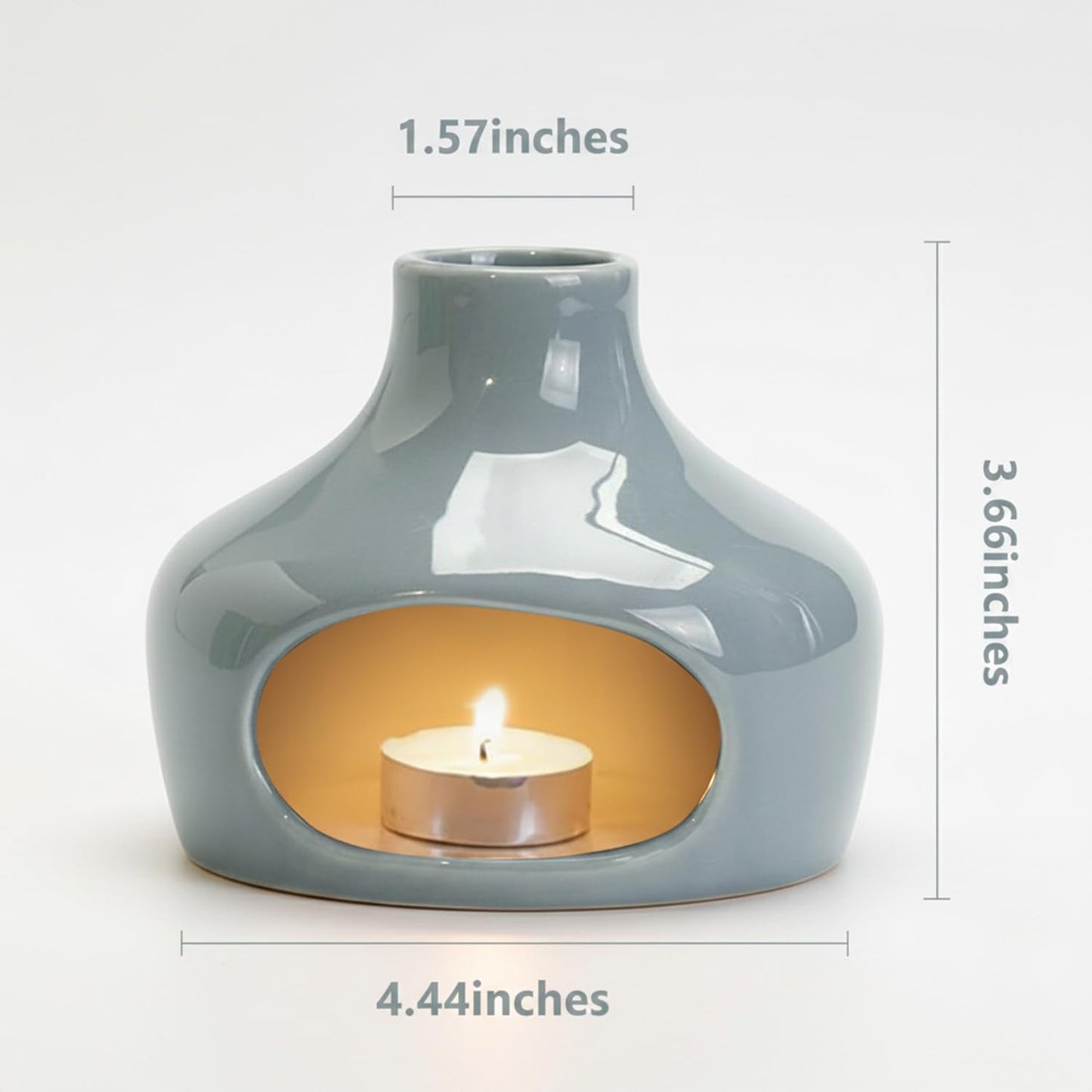 METACKLE Ceramic Palo Santo Holder, Burner and Chimney for Sage, Incense Sticks, Meditation, Yoga, Relaxation, with Heat-Resistant Base, Home Decor