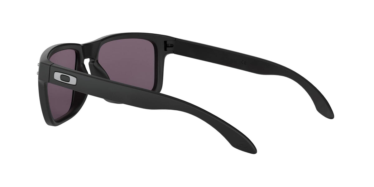 Oakley Men's OO9102 Holbrook Square Sunglasses, Matte Black on Black/Prizm Black Polarized, 57 mm