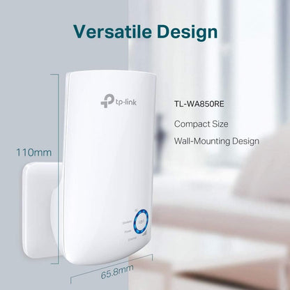 TP-Link TL-WA850RE N300Mbps WiFi Extender Booster, Ethernet Port, Internet Booster, Access Point,WiFi Repeater, WiFi Extender,App Control, WiFi Booster Range Extender, Plug & Play,UK Plug