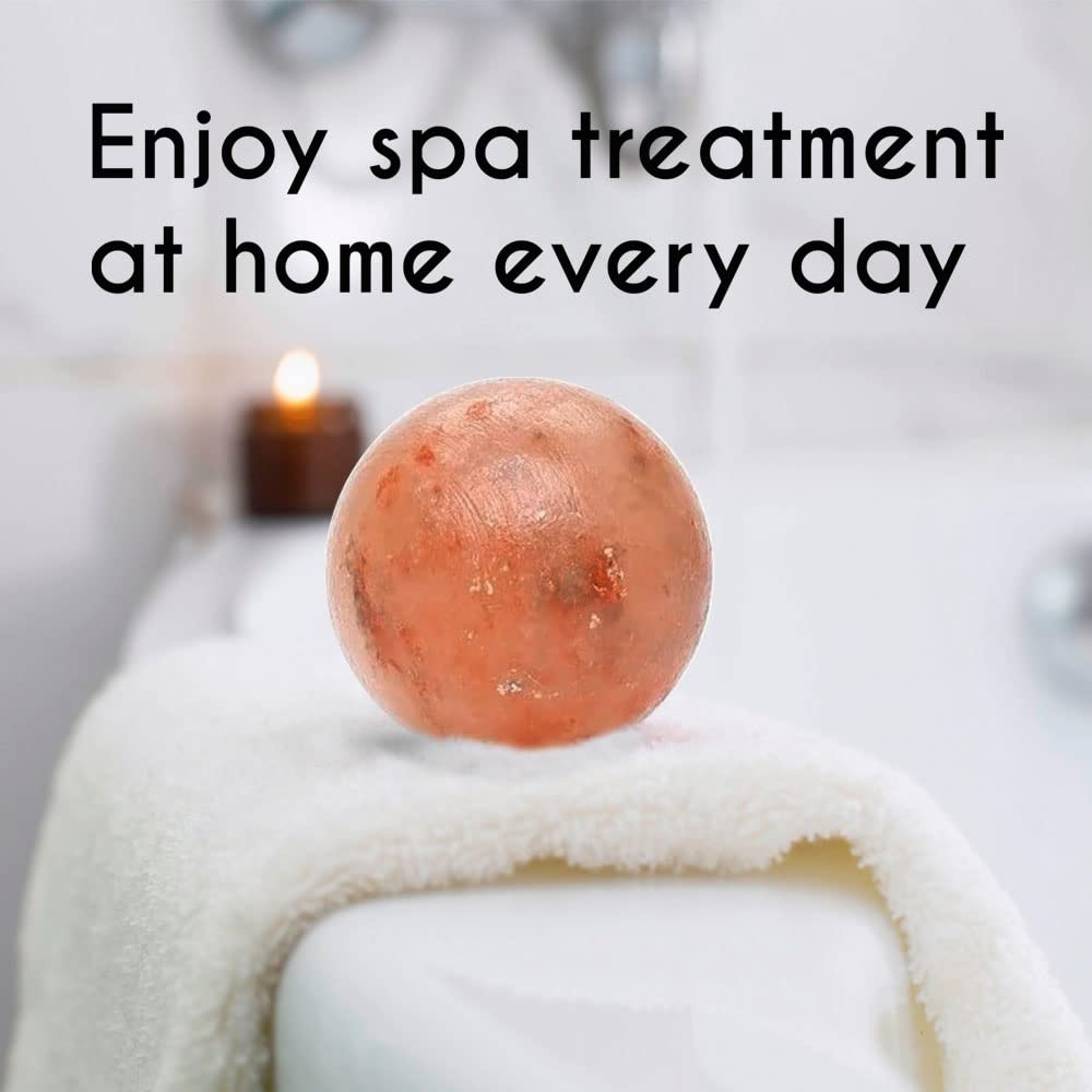 Pink Salt Crystal Accessories (Pink Salt Crystal Bath Ball - Round Shape)
