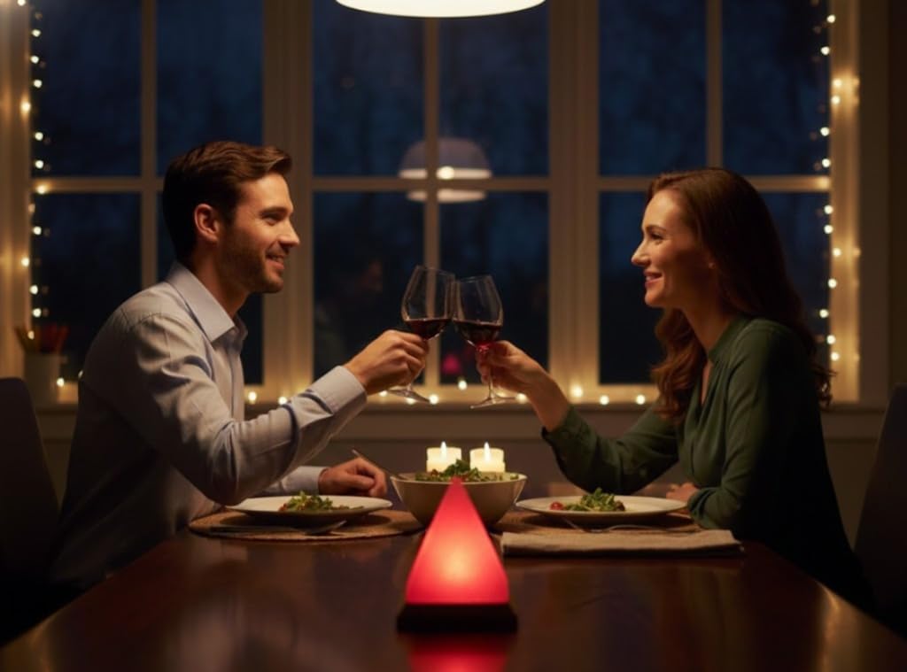 NatureBoost Himalayan Salt Lamp, USB Powered, Night Light Color Changing Lamp,Unique Gift Idea (Pyramidnew)