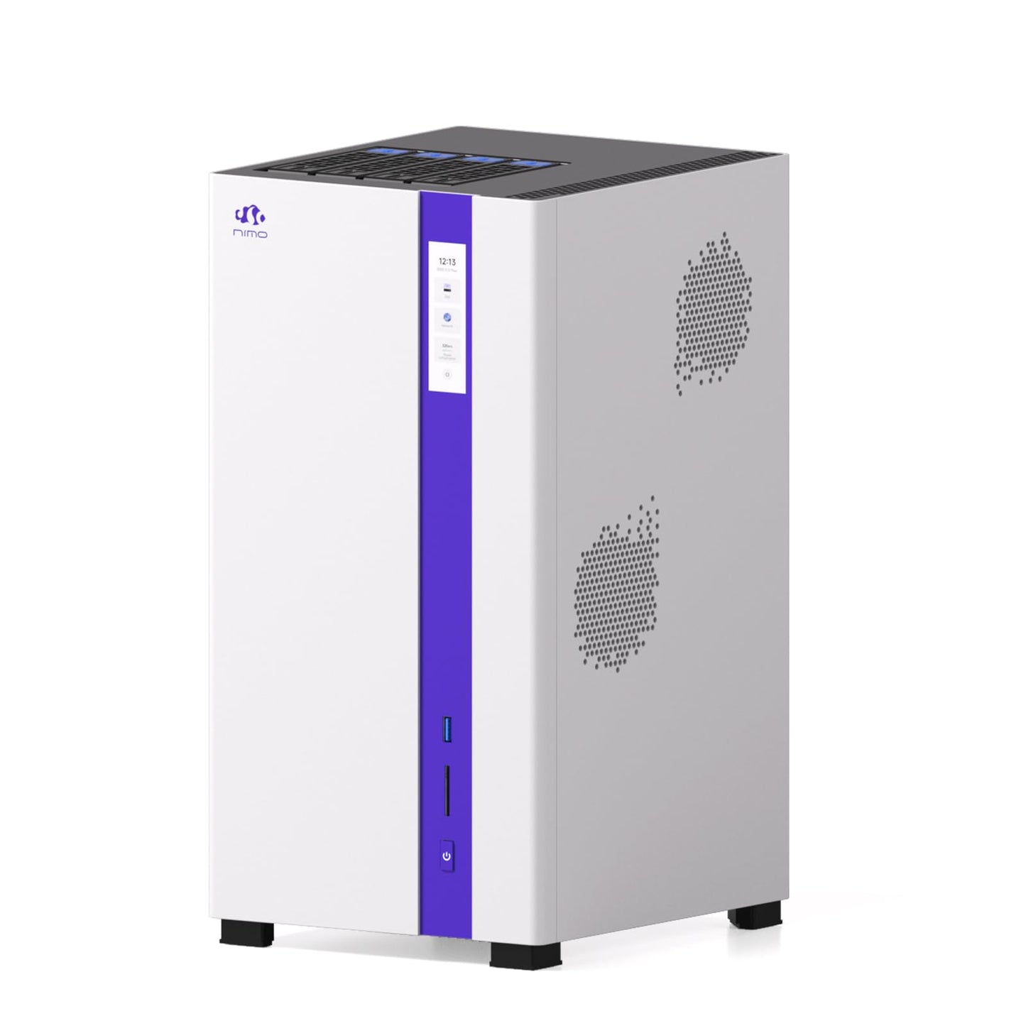 NIMO Nexus Edge AI Server: AMD Ryzen 7 PRO 8845HS, Supports Full-Size GPU for Local 70B LLM Inference, 132TB ZFS Hybrid Storage, Dual 10GbE, The Ultimate AI Computing Node for Developers (Diskless)