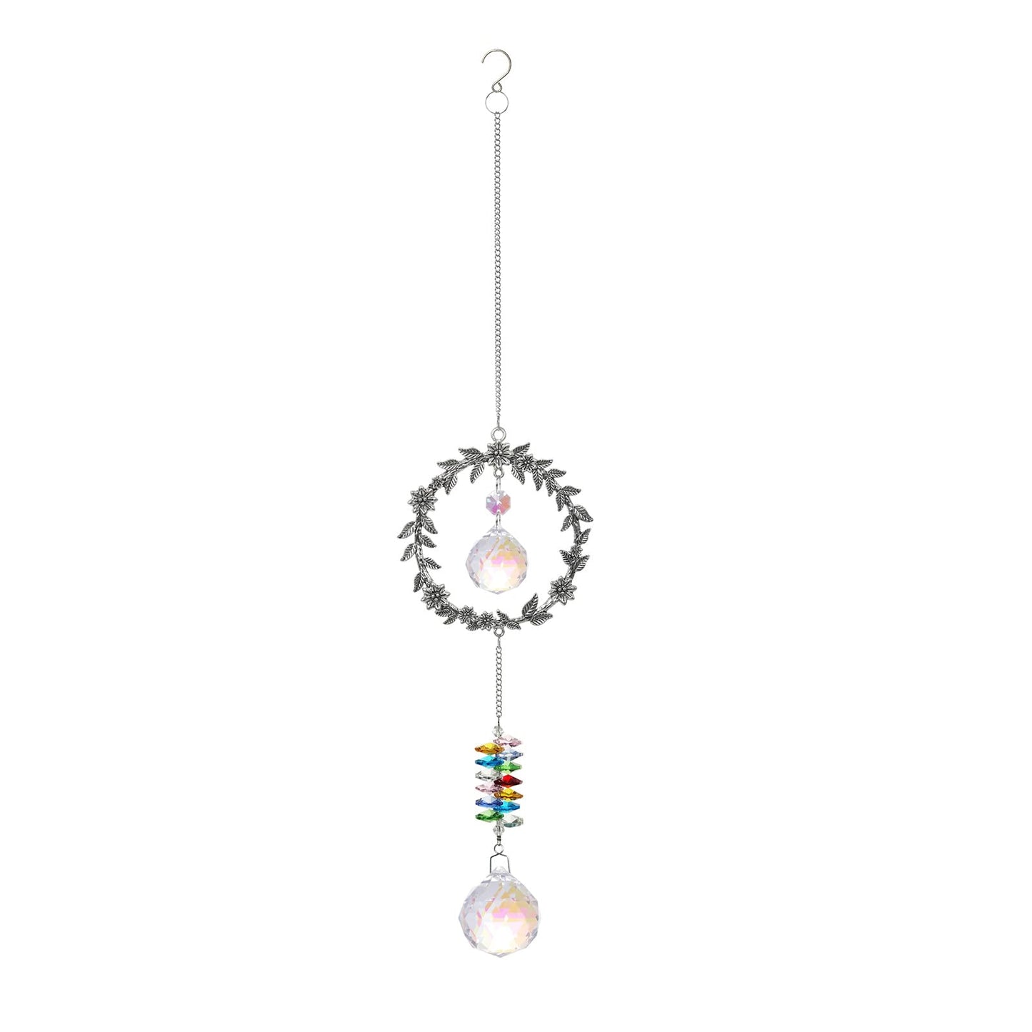 LONGSHENG - SINCE 2001 - Crystal Suncatcher for Windows Rainbow Maker Hanging Ornament Gifts for Family,Friends Sun Catcher Gifts for Mother’s Day Birthday Thanksgiving with Best Wishes Card Gift Bag