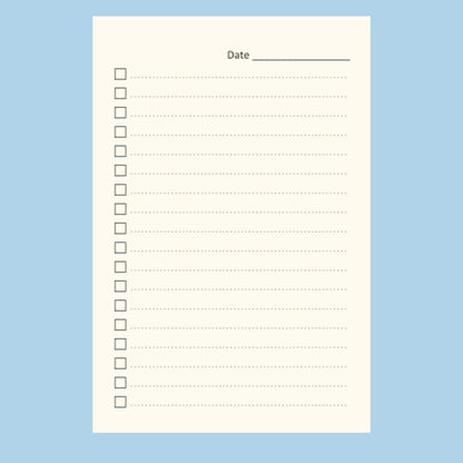 RICCO BELLO Hardcover Pocket to Do List, Undated, Faux Leather Notebook with Pen Holder, For Work, School, Home, Productivity Planner, 4.25 x 6 inches (Purple)