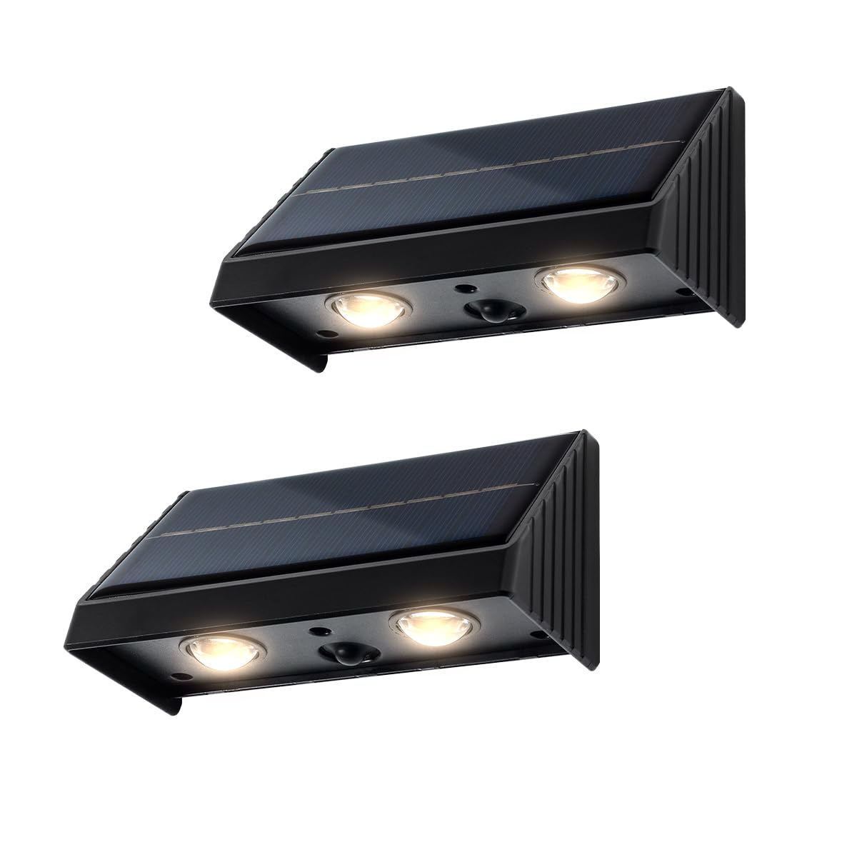 XmnSoly Solar Lights Outdoor 3000K Warm White Downlights LED Dusk to Dawn Waterproof Solar Light for Fence, Wall, Address, Mailbox, House Number, Sign(2 Pack)
