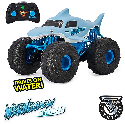 Monster Jam, Official Megalodon STORM All-Terrain Remote Control Monster Truck, 1:15 Scale