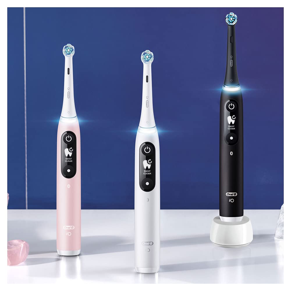 Oral-B iO Series 6 Electric Toothbrush/Electric Toothbrush, 5 Cleaning Modes for Dental Care, Magnetic Technology, Display & Travel Case, Gift Man/Women, Designed by Braun, Black Lava