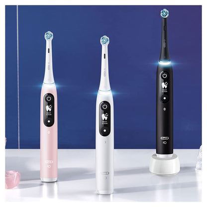 Oral-B iO Series 6 Electric Toothbrush/Electric Toothbrush, 5 Cleaning Modes for Dental Care, Magnetic Technology, Display & Travel Case, Gift Man/Women, Designed by Braun, Black Lava