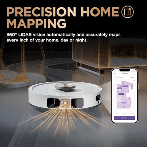 Shark AV2501S AI Ultra Robot Vacuum, with Matrix Clean, Home Mapping, 30-Day Capacity HEPA Bagless Self Empty Base, Perfect for Pet Hair, Wifi, Dark Grey