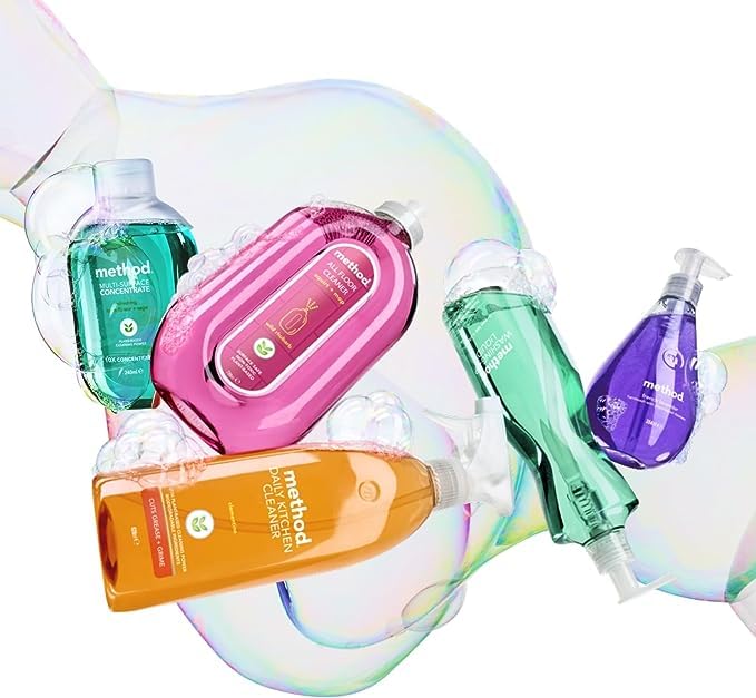 Method Multipurpose, Floor Liquid Cleaner, Gently Cleans and Shines, Fresh and Vibrant Lemon And Ginger Scent, Pack of 3, 739ml