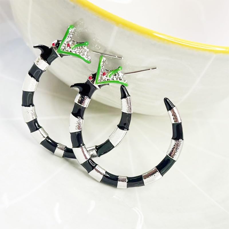 Beetle Sandworm Juice Hoop Earring - Coral Snake Earrings - Costume Jewelry for Womenand Fans(Sandworm Earring)
