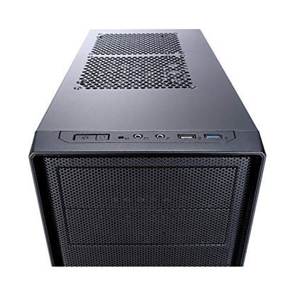 Fractal Design Focus G - Mid Tower Computer Case - ATX - High Airflow - 2x Fractal Design Silent LL Series 120mm White LED Fans Included - USB 3.0 - Window Side Panel - Black