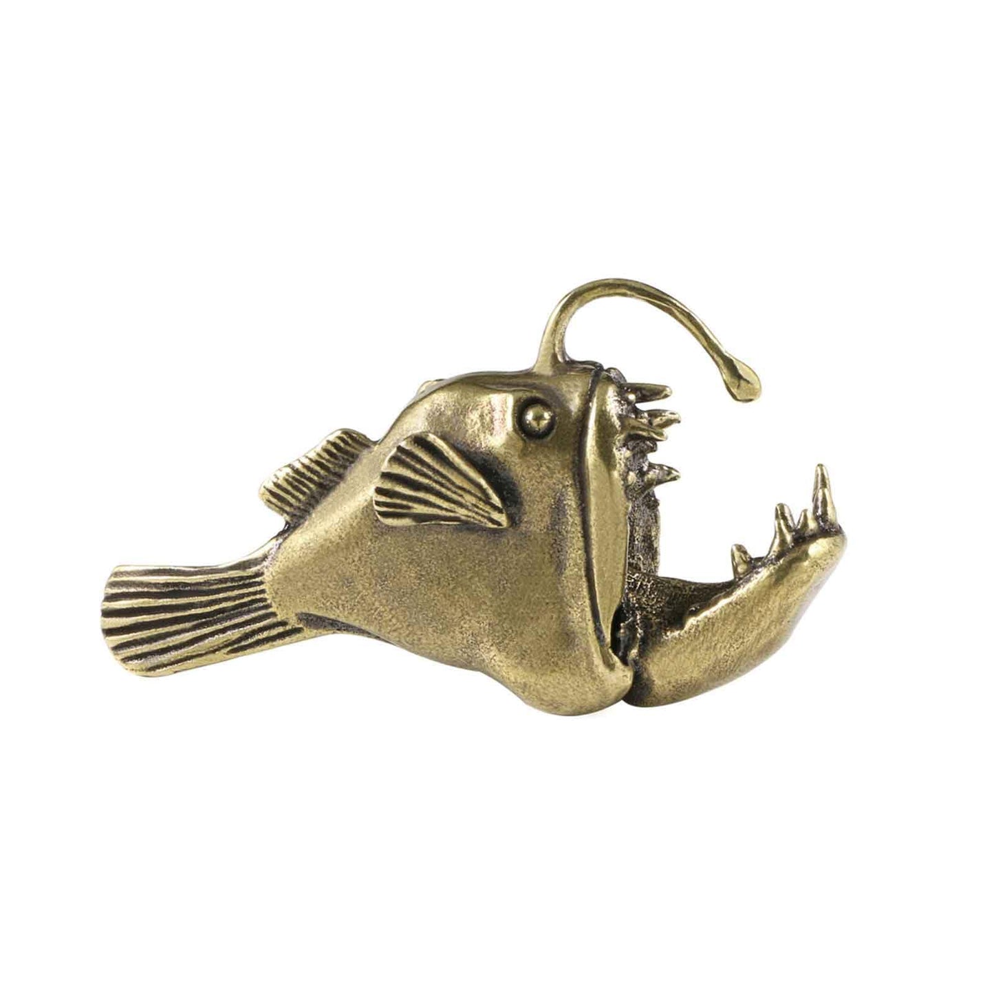 SnowOwl Lamp Fish Sculpture Solid Metal Insect Ornament Mini Brass Animal Figurine Statue for Home Office Garden Desktop Decor (Bronze-1)