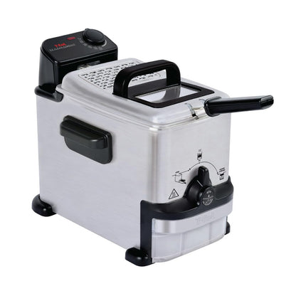 T-fal 3.5L Stainless Steel Deep Fryer with Basket for Home Use, 1700W, Deep Fryer with Oil Filtration, Temp Control, Digital Timer