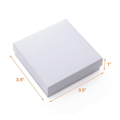 GEFTOL Jewelry Gift Boxes 40 Pack 3.5x3.5x1 Inch Cardboard Jewelry Boxes,Small Gift Boxes for Jewelry Earrings Necklaces Handmade Bangles Bracelets(White)