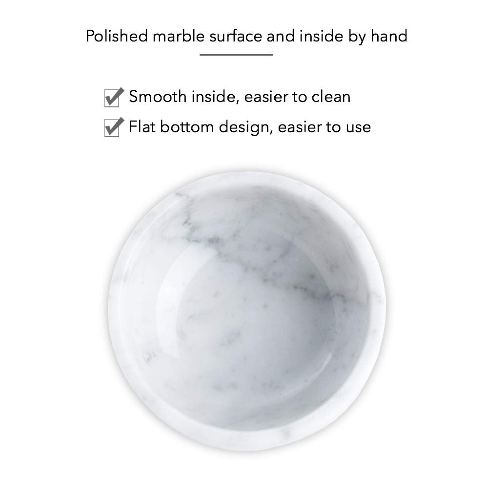 JIMEI Marble Decorative Bowl - Modern Fruit Bowl & Keys Entryway Bowl, 5 inch