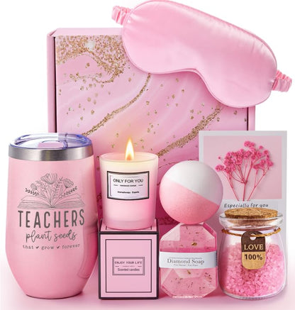 Teacher Gifts for Women, Teacher Appreciation Gifts, Unique Valentines Mothers Day Christmas Gifts for Teacher, Spa Gift Basket Set for Teacher， Thank You Teacher Gifts