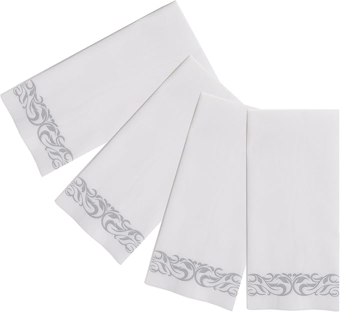200 Disposable Hand Towels Soft and Absorbent Linen Feel Dinner Napkin Durable
