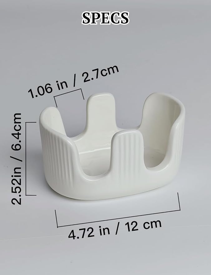 Ceramic Sponge Holder, 2-Slot Dish Sponge Holder