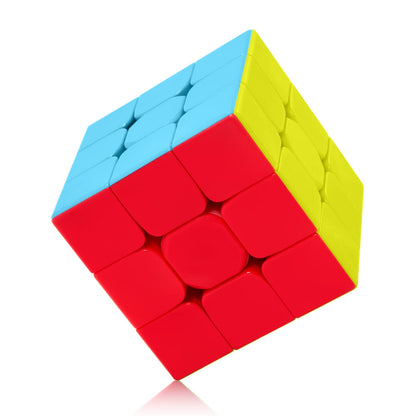 ROXENDA Speed Cube Fast Cube - Fast Smooth Turning Solid Durable & Stickerless Frosted, Best 3D Puzzle Magic Cube Toy - Turns Quicker than Original for kids Gift & Adult & Children(3x3x3 Cube)