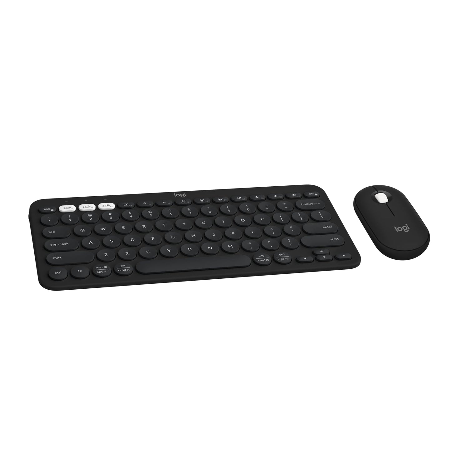 Logitech Pebble Keys 2 K380s, Multi-Device Bluetooth Wireless Keyboard with Customizable Shortcuts, Slim and Portable, Easy-Switch for Windows, macOS, iPadOS, Android, Chrome OS - Tonal Graphite