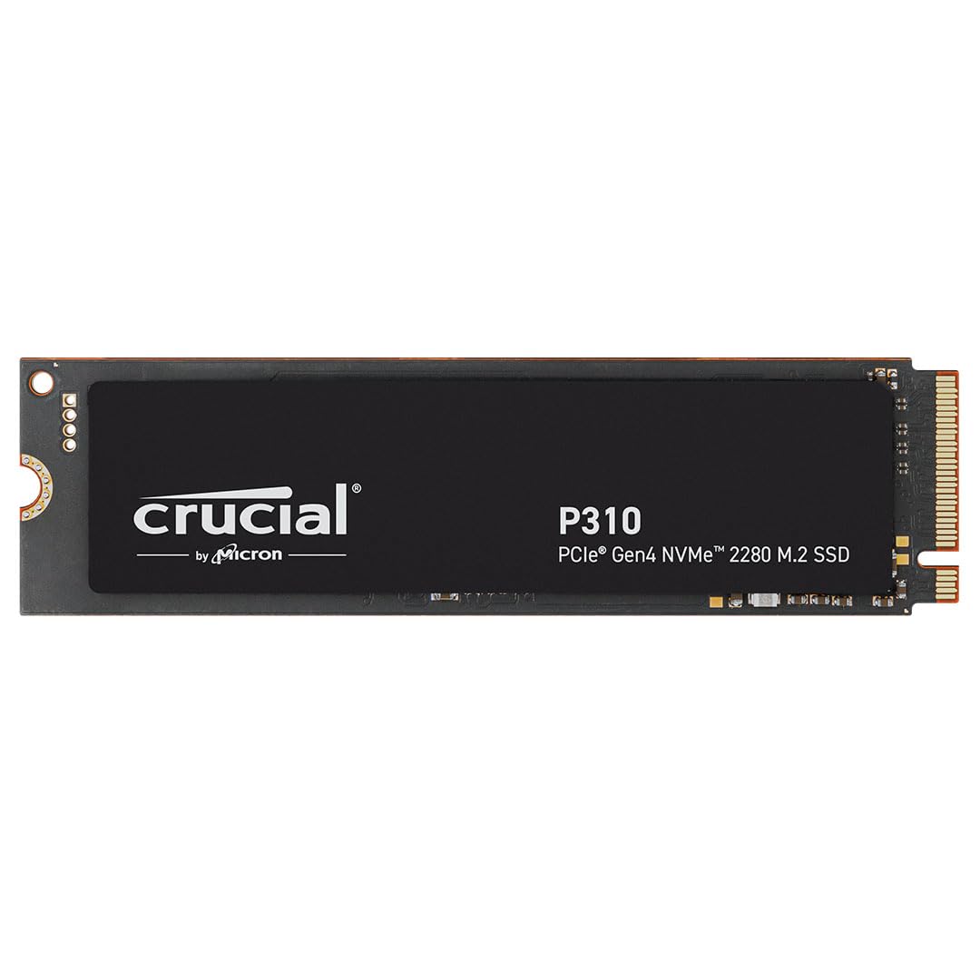 Crucial P310 1TB SSD M.2 2280 NVMe PCIe Gen4 Internal Gaming SSD, Up to 7,100MB/s, Laptop & Desktop (PC) Compatible, Solid State Drive - CT1000P310SSD801