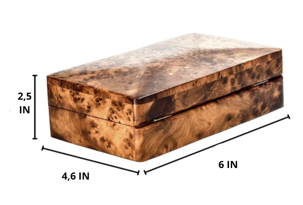BAZAARDI Hand Carved Wooden Multipurpose Keepsake Jewelry Decorative Art Box Storage Organizer (Large wood Box,Antique) (Medium)