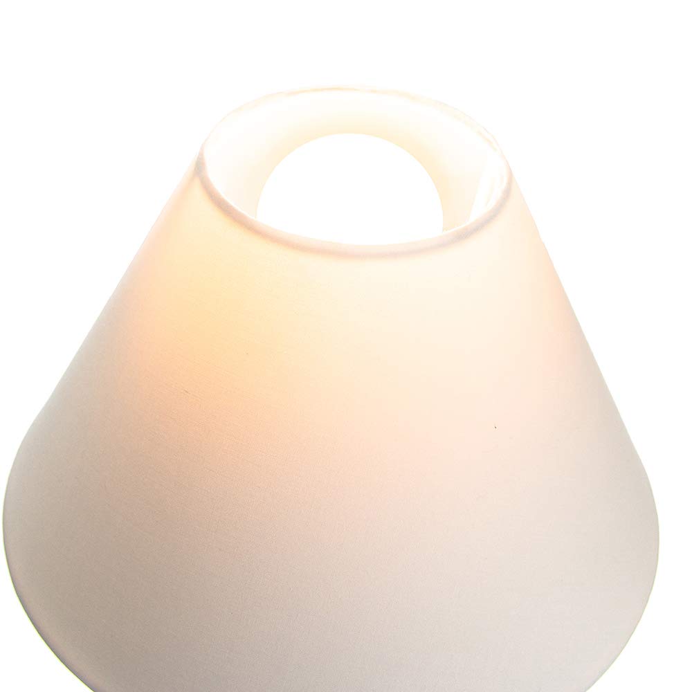 Traditional 12" Cream Cotton Coolie Lampshade Suitable for Table Lamp or Pendant by Happy Homewares