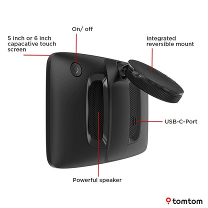 TomTom Car Sat Nav GO Classic 2nd (6 inch, with Traffic information, speed cam alert trial, Europe Map updates included, updates via WiFi, Moving Lane Guidance, integrated reversible mount)