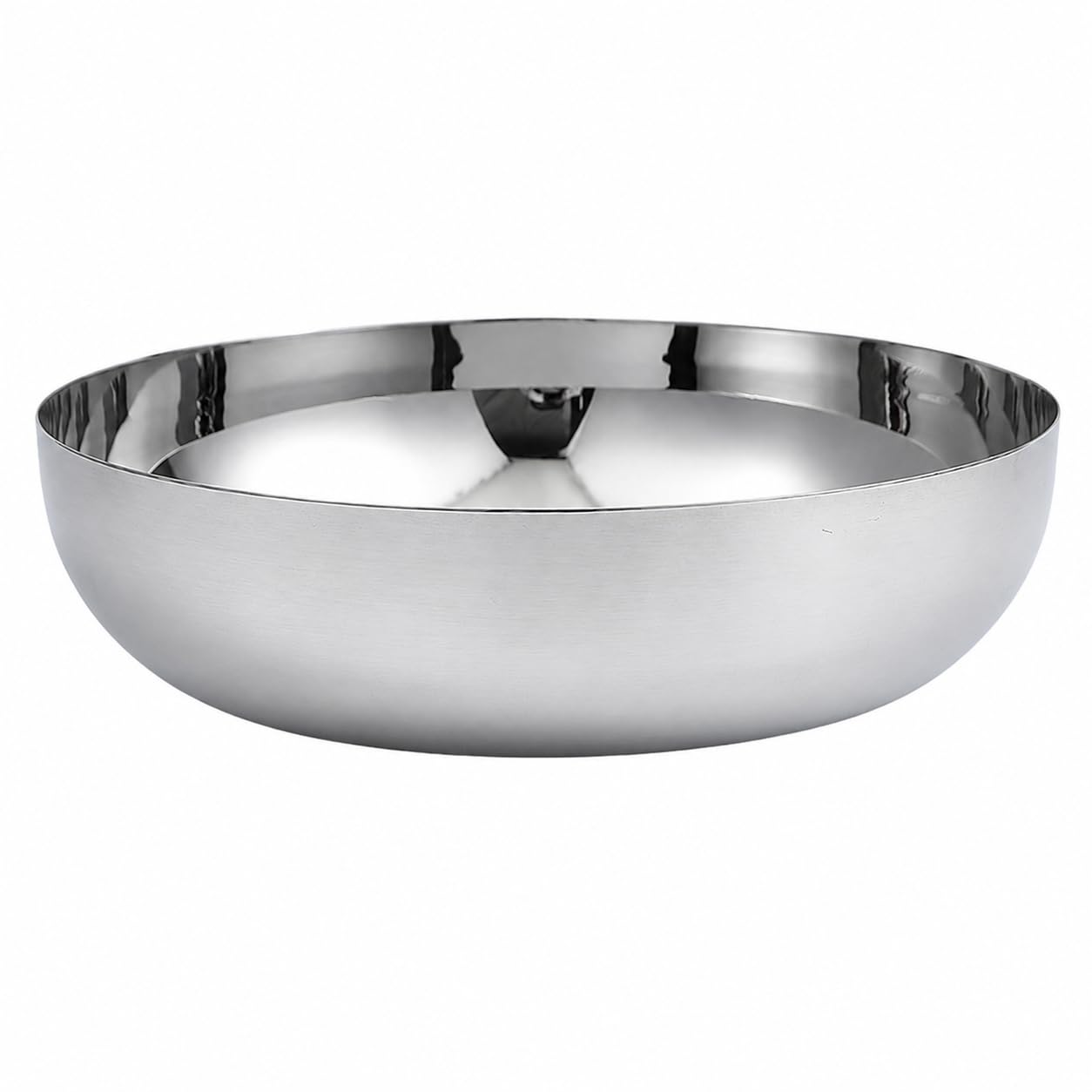 IMIKEYA Stainless Steel Serving Bowl 9.5 Inch Round Food Mixing Bowl for Salad Fruit Soup Pasta Ramen Basin Kitchen Accessory Home Decor