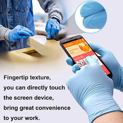 Extra Large –300 Gloves (3 Boxes) Disposable Blue Nitrile Powder Free Gloves for Examination, Medical, Food, Hair, Beauty, Cleaning, Industrial, Multipurpose Use, Latex Free