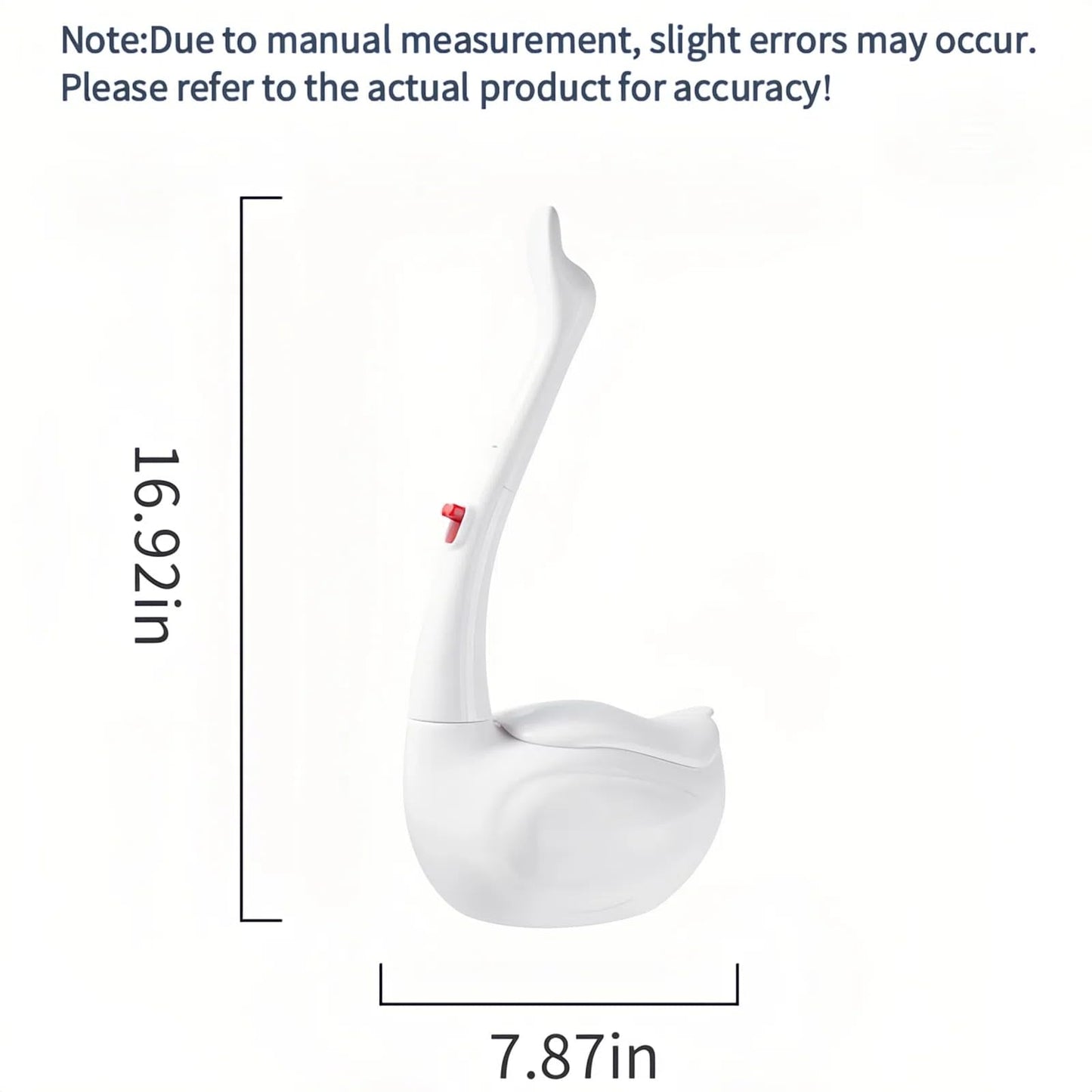 White Swan-Shaped Disposable Toilet Brush,Toilet Bowl Brush and Holder with Cleaner Refill Pads, Brush Toilet Wand Starter Kit,1 Wand + 30 Refills(Flushable) + 1 Stand