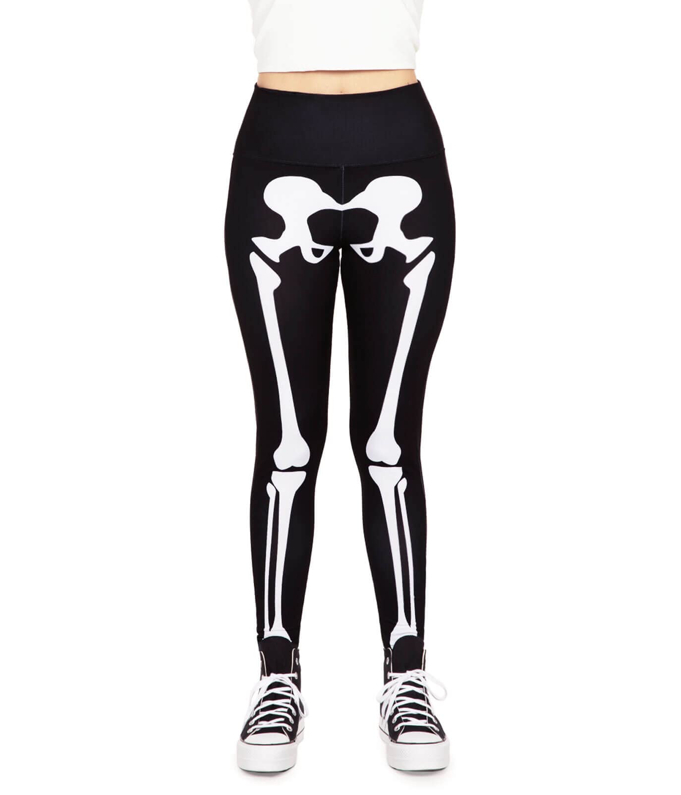 Tipsy Elves Women's Halloween Skeleton High Waisted Leggings Size Medium