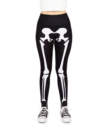 Tipsy Elves Women's Halloween Skeleton High Waisted Leggings Size Medium