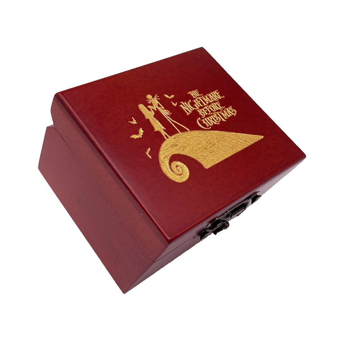 Youtang Halloween Christmas Music box Carved Wood Musical Box Wind Up Mechanism Colockwork Gift for Christmas,Birthday,Valentine's Day (Tune:This is Halloween, gold)