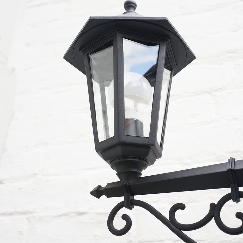 MiniSun | Traditional Victorian Style 2.2m Black 3 Way Outdoor Lamp Post Light | Post Lights, Home Décor & Improvement Essential