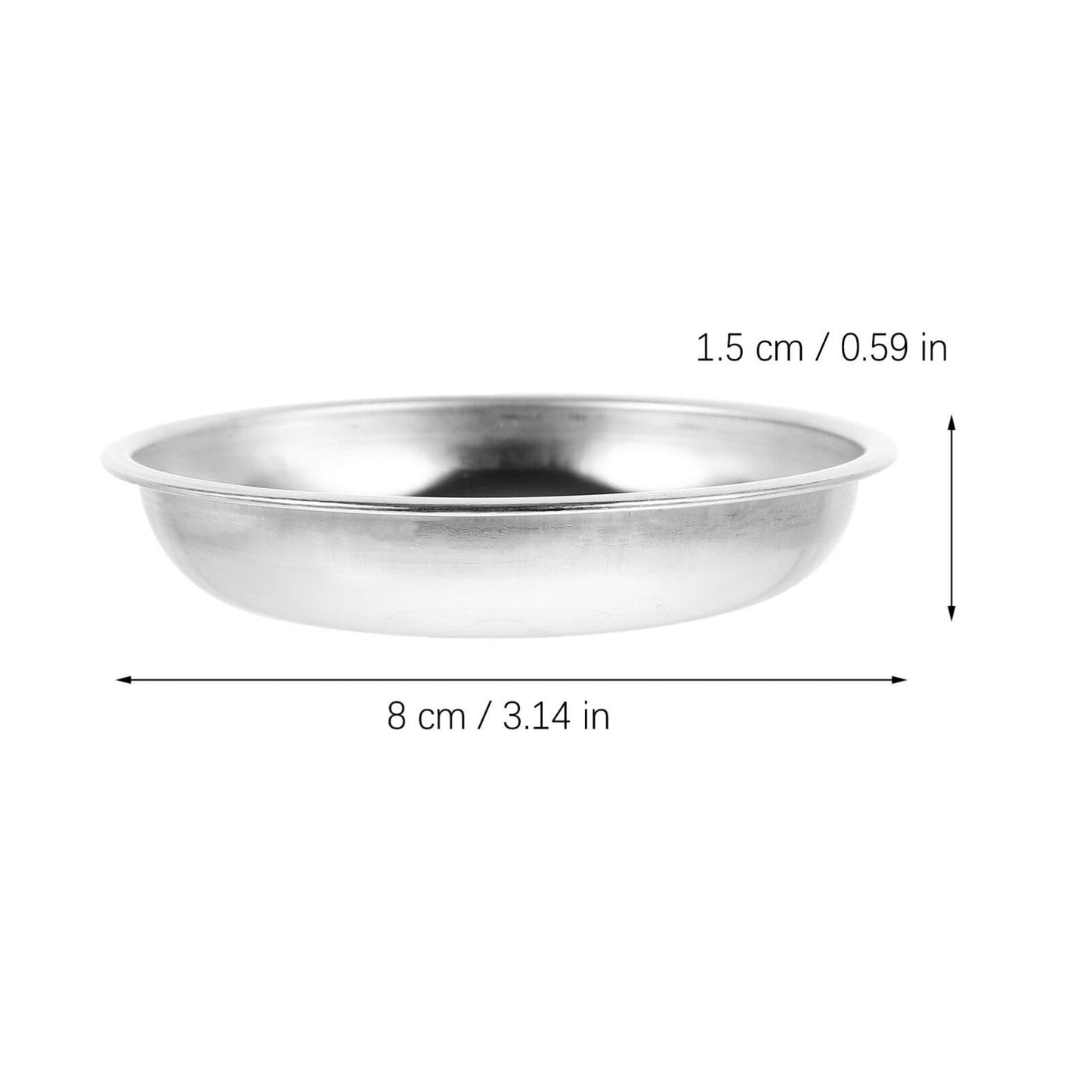 MAGICLULU Stainless Steel Small Plates Set of 10 3.14 Inch Round Sauce Dishes for Condiments Appetizers Mustard Snack Serving Ideal for Home Kitchen Restaurant Outdoor