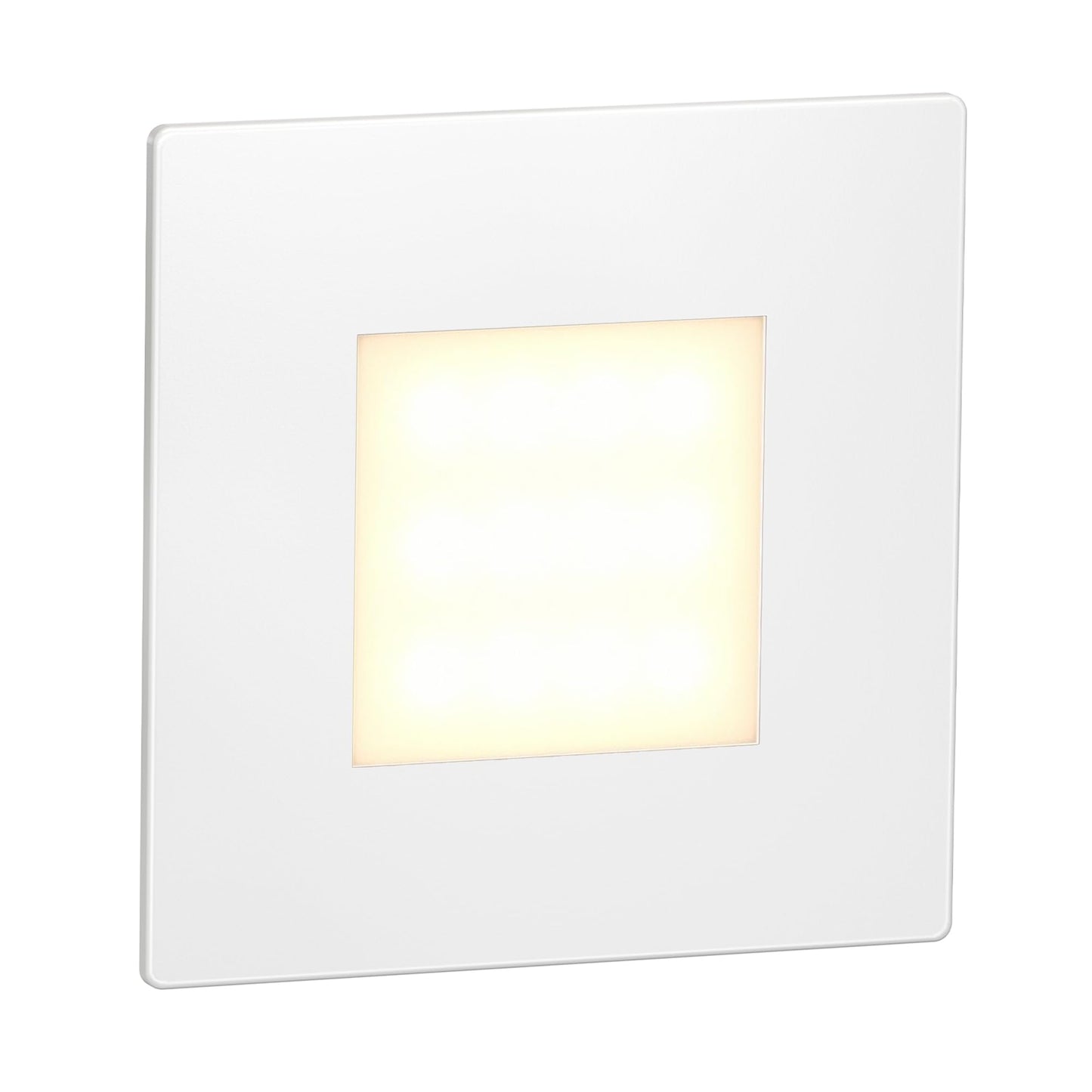 ledscom.de LED Staircase Light/recessed Wall Light FEX for Indoors and Outdoors, Angular, 85 x 85mm, Warm White