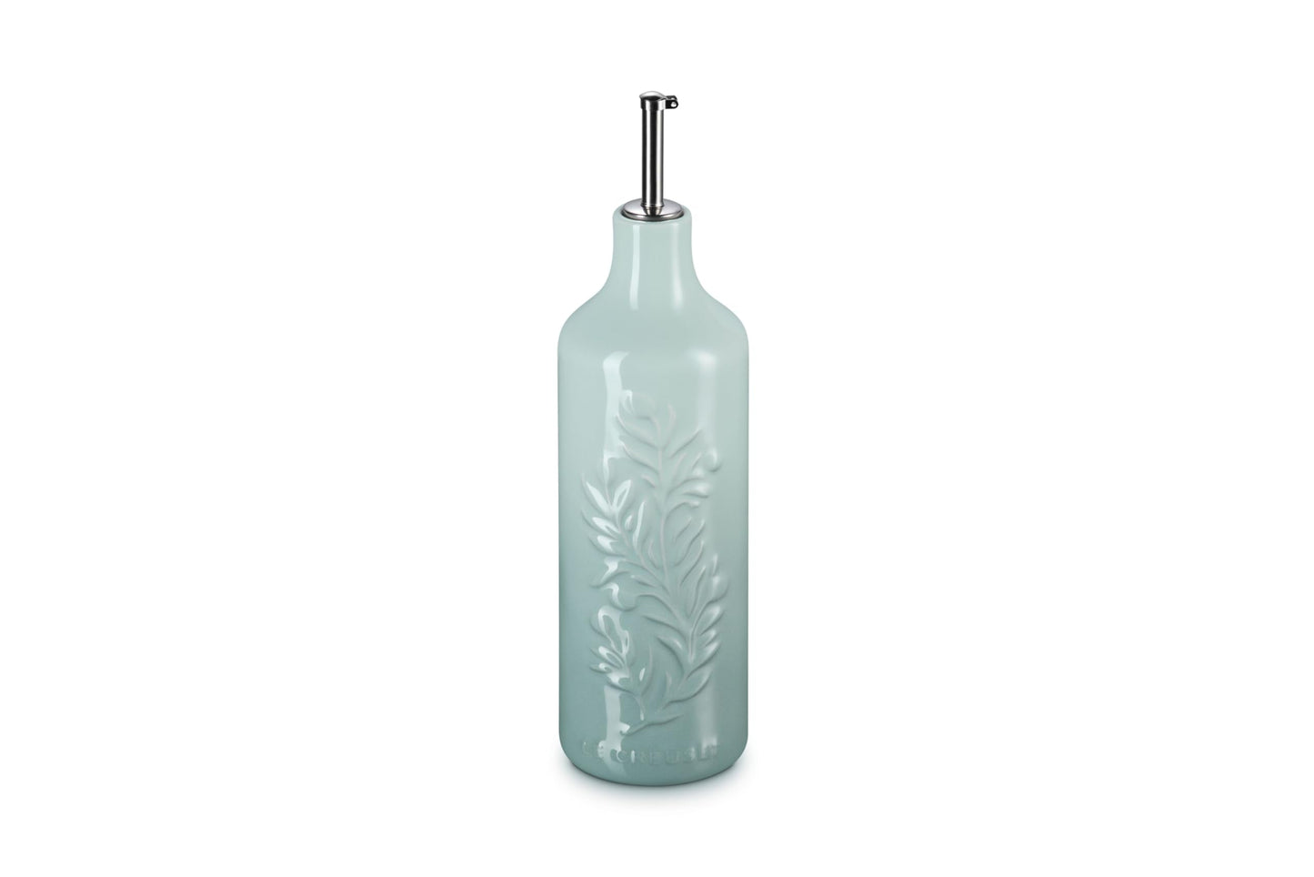 Le Creuset Stoneware Olive Branch Collection Oil Cruet, 20 oz., Sea Salt
