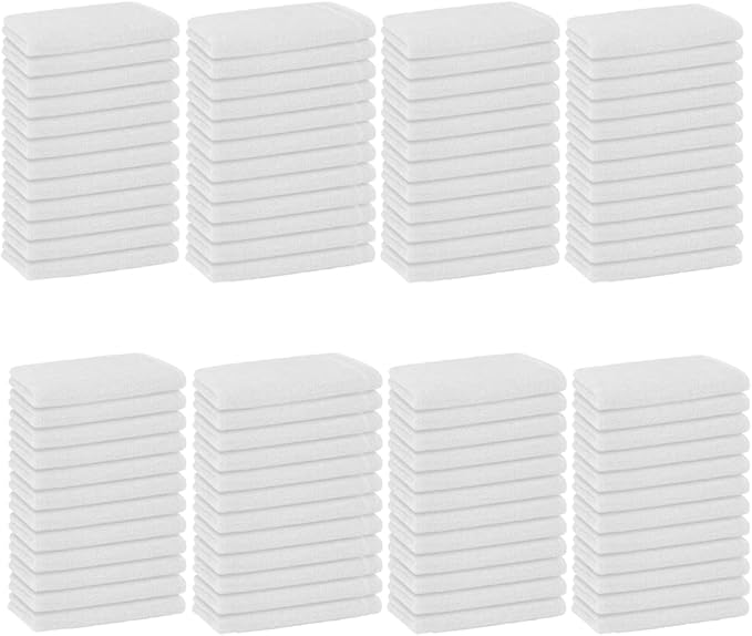 Basic Hand Towels 16x26 Inches – Bulk Pack of 96 – White Color – Soft and