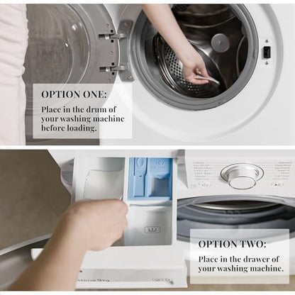 The Lab Co. Laundry Detergent Strips Sheets | 64 Loads | Eco Ultra-Concentrated | Non-Bio for Sensitive Skin | Relaxing Fragrance Cotton Lavender Jasmine