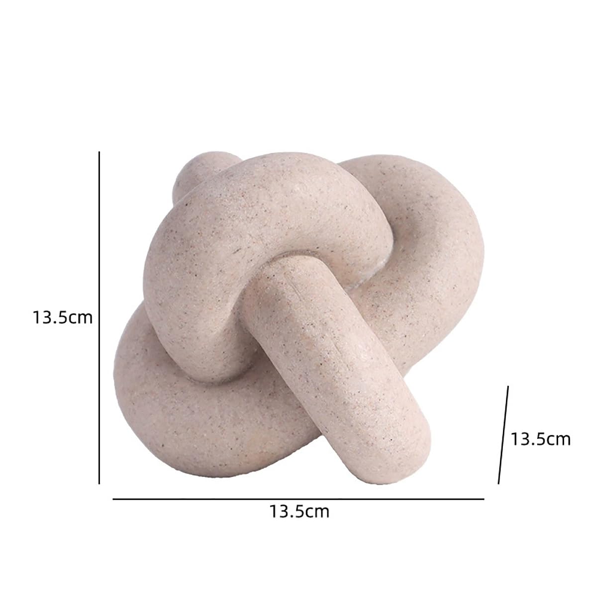 Semeid Handmade Sandstone Geometric Knot Sculpture Decor