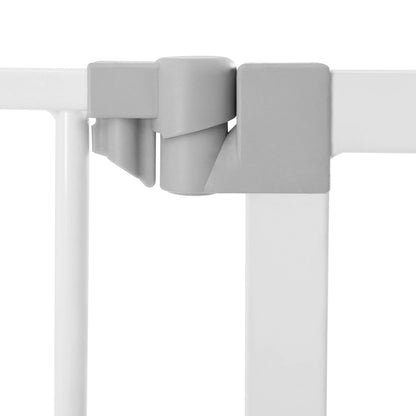 hauck Safety Gate for Doors and Stairs Open N Stop KD incl. 9 cm Extension / Pressure Fit / 84 - 89 cm Large / Metal / White